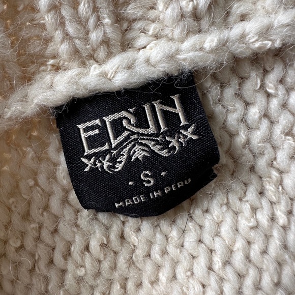 EDUN Alpaca Knit Shrug Cardigan. Size Small. - Picture 3 of 5